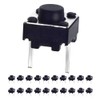 QTEATAK 20 Pcs 6mm 2 Pin Momentary Tactile Tact Push