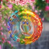 FONMY Wind Spinner Mandala Owl 12 inch 3D Stainless Steel