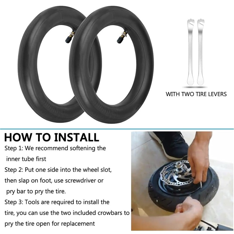 YHTSPORT 10 x 2 E Scooter Hose, 10 Inch Tubes,