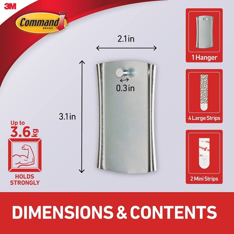 Command Universal Frame Hangers, Damage Free Hanging Picture Hangers, No