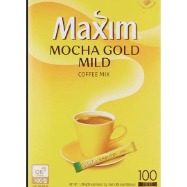Maxim Mocha Gold Mild Coffee Mix - One Box, 100 Sticks