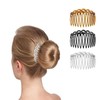 LimCryspp 12-Piece French Small Hair Comb, Plastic-Toothed Decorated Hair Clip