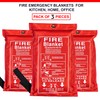Emergency Fire Blankets for Home, Fiberglass Fire Resistant 1m x