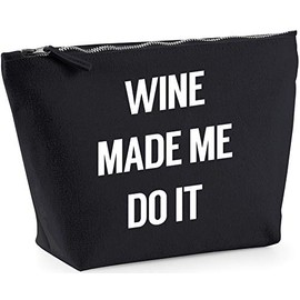 Hippowarehouse Wine made me do it printed make up cosmetic wash bag 18x19x9cm