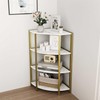 VERYKE 4 Tier Corner Shelf,Tall Corner Shelf Stand with Study