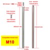HALIGATE Brushed Nickel M10 Threaded Extension Rod for Pendant Light,