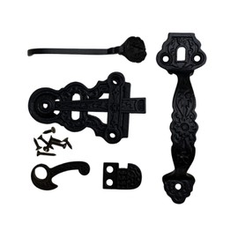 Vintage Victorian Thumb Latch Set in Cast Iron