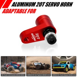 GOUPRC Upgarde 20T Metal Servo Horn for ARRMA Granite GROM 1/18 Typhon GROM 1/14 Mini Mojave GROM 1/14 RC Car Small Buggy Monster Truck 2PCS