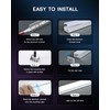 VOEWT 20Pack 3.3FT/1M LED Aluminum Channel U Shape with Milky