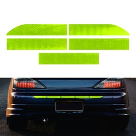 Strong Reflective Stripe Stickers, High-Intensity Car Trunk Reflective Sticker, Night Visibility Reflective Decal, Car Bumper Reflective Stickers, Safety Warning Reflective Stickers Fit for All Cars (Fluorescent yellow)