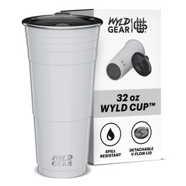 Wild Gear WYLD GEAR Wild Cup Double Wall with Lid, Cold Insulated, 32 oz, 946 ml, White