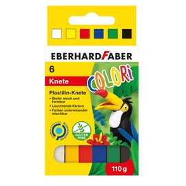 Eberhard Faber 572006 – Plasticine Clay in Cardboard Box Set of 6, Multi-Colour