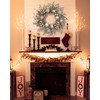 Briful 16" Christmas Wreath Champagne Door Wreath Handcrafted with Artificial