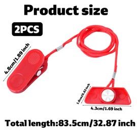 Gosknor 2pcs Treadmill Magnet Safety Key, 1.7x0.6 Inch Universal Magnetic Safety Switch Replacement Treadmill Emergency Stop Magnet for Most Running Machines (Trapezoid)