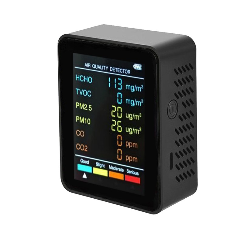 6 In 1 PM2.5 PM10 HCHO TVOC CO CO2 Multifunctional
