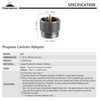 CAMPINGMOON Small Propane to Butane Adapter, Input: 16oz/1Lb small Propane