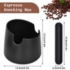 Espresso Knock Box, Black Coffee Knock Box, Round Coffee Bin,