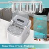 EUHOMY Countertop Ice Maker Machine with Handle, 26lbs Per Day,