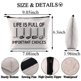 BDPWSS Golf Gifts for Women Golfers Golfing Accessories Golf Player Gift Life is Full of Important Choices Golf Makeup Bag (Choice Golf bagCA)