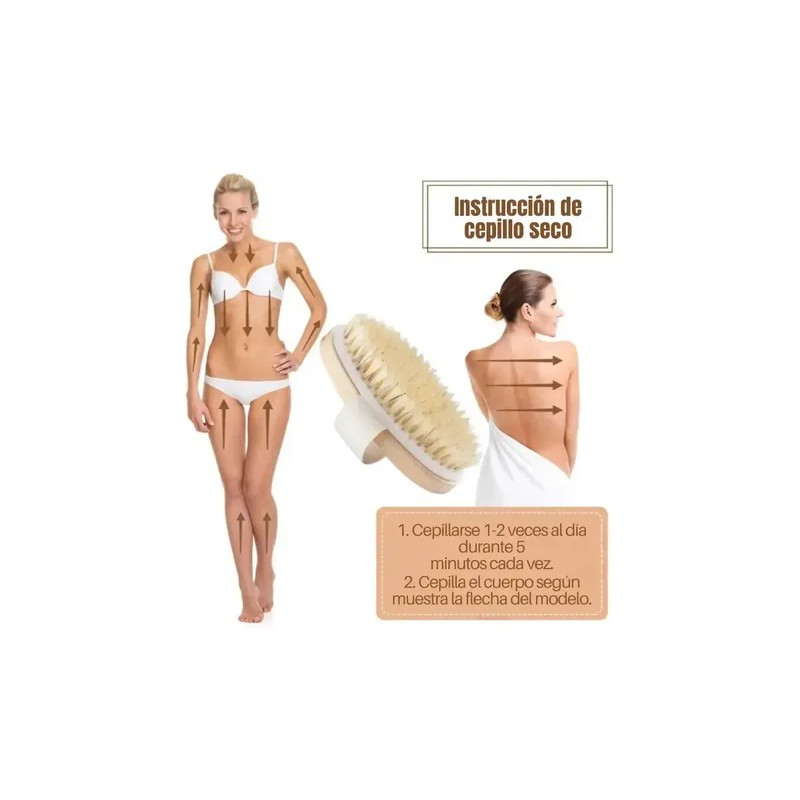 Cepillo Corporal Barato Natural Bristle Para Exfoliar Zz /.