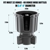 Upgraded Car Cup Holder Expander Adapter with Offset Adjustable Base,