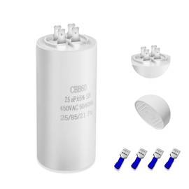 Iruihoo Capacitor 25UF Starting Capacitor, Iruihoo 25µF Motor Running Capacitor Plug for Electric Motor