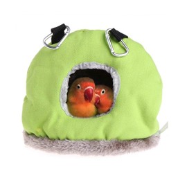 Litewoo Hamaca para pájaros, nido de felpa, cálida tienda de campaña colgante para loro, cama de cueva, jaula para periquitos, canarios, cacatúas, tortolitos, hámsteres color al azar (mediano)