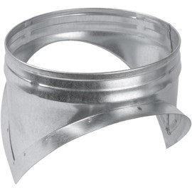 HVAC OV Galvanized Steel Saddle Takeoff – Round 90 Degree Splitter for 8” Duct with 8" Outlet Branch Connector - Range Hood Duct Adapter - Heavy Duty Supply/Exhaust Air Ventilation Duct Work Collar