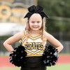 CN Black Large Cheer Bows, Cheerleading Bows Ponytail Holder for