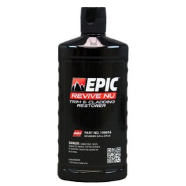Malco Epic Revive Nu Plastic Trim & Cladding Restorer - Restores Faded and Dried Out Plastic/Vinyl and Rubber Back to Black or Gray Finish / 16 Oz (199816)