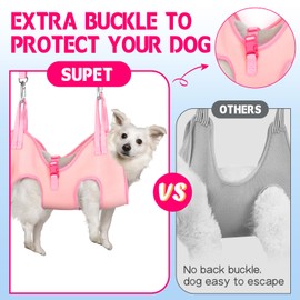 Supet Dog Grooming Hammock, Helpful Hammock for Nail Trim, Restraint Sling for Nail Clipping, Cat Grooming Hammock for Dog Pet to Nail Trimming