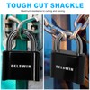DELSWIN 4-Digit Combination Lock Outdoor Padlock - Heavy Duty Locker