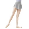 Women Soft Mesh Side Split Short Ballet Dance Skirt, Grey,