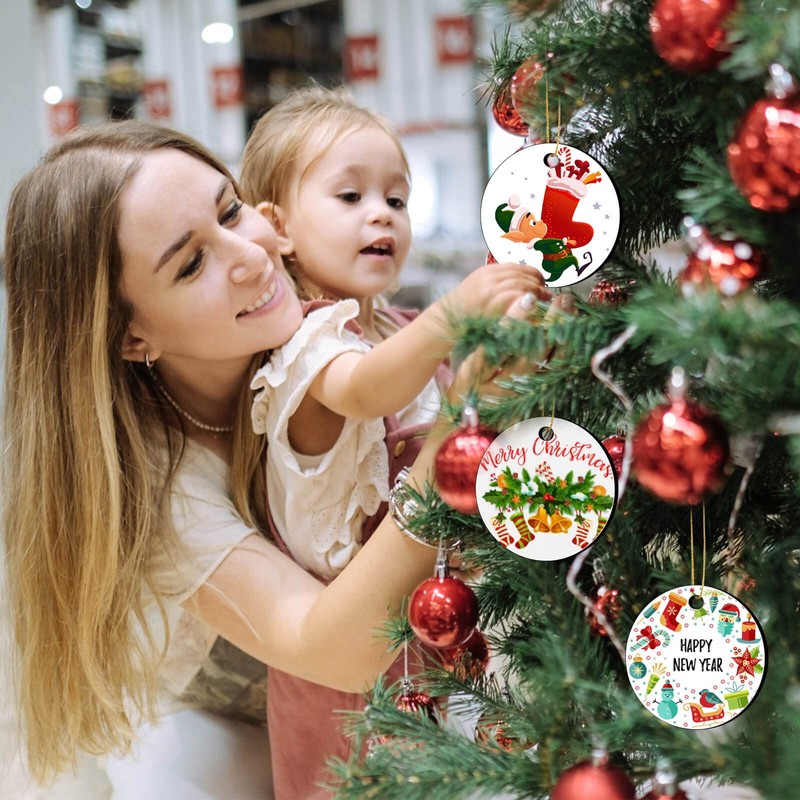 Billbotk 25 Pieces Sublimation Ornament Blanks, 3.15'' Round Blank Sublimation