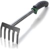 Edward Tools Mini Rastrillo Cultivador de Mano ErgoGrip de Acero