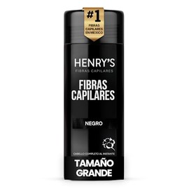 Henrys Fibras Capilares Negro 27.5g, Disimula Cabello Delgado, Aumenta Volumen y Densidad al Instante