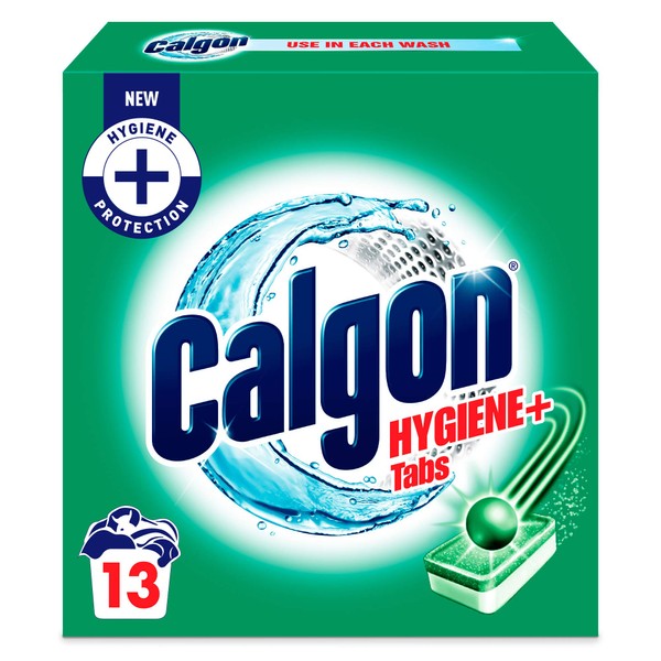 Calgon Hygiene Plus Washing Machine Water Softener, 13 Tablets
