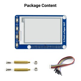Waveshare E-Paper Display Module in 2.7inch Compatible with Raspberry Pi Black/White Display Color