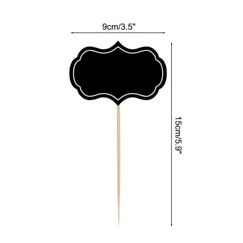 Pack of 56 Party Buffet Food Labels Blank Toothpick Flags