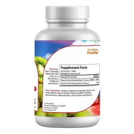 Zahler Junior D3 K2 Vitamina D 90 Tabletas Masticables Sabor Durazno