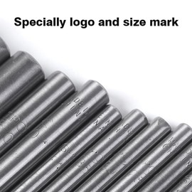 WUTA Hole Punch Set, 3 Sizes, Belt Punch, Round Hole Diameter Hole Punch, Leather Punch (0.4 + 1.2 x 0.2 inches (1 + 3 + 5 mm)