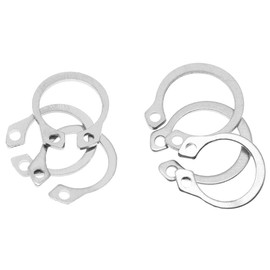 120pcs 9mm-14mm Stainless Steel E-Clip Retaining Snap Ring Circlip Set Opening Ring Circlip Kit External Circlips E-Clip Assortment Set C-Clip Retaining Clip Ring Assortment with Storage Box