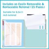 HAUTOCO Clipboard Folio with Refillable Notepad for Letter Size (11"