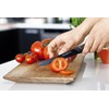 Fiskars Tomatenmesser, Modernes Design, Gezahnte Klinge, Gesamtlänge: 25 cm, Qualitätsstahl/Kunststoff,