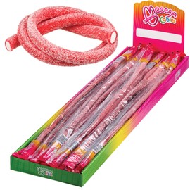 Meeega Cables - Chewy Rope Candy (Box of 30) (SOUR STRAWBERRY)