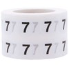 Small Number 7 Stickers 0.5 Inch 12.7 mm Round 1000