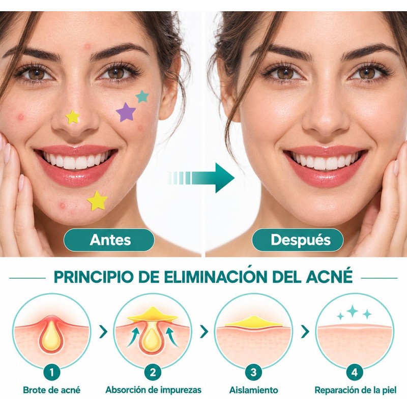 Parches para Acne, 320 Pcs Parches para Granos Estrella de