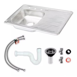 CNX Tarja Sencilla De Escurridero Derecho Con Kit De Instalación