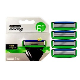 4 razor blade refills for Dorco Face 6 / 도루코 페이스6용 면도날 리필4개