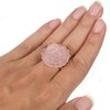 Justinstones Crystal Quartz Carved Gemstone Daisy Flower Promise Ring 25MM